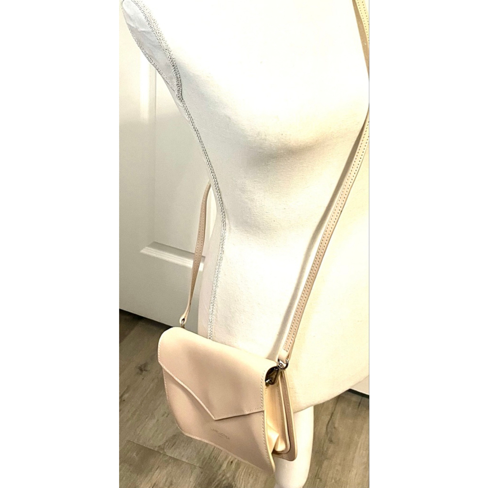 Lancaster Paris Envelope Crossbody Clutch with removable strap Beige color - Picture 6 of 7
